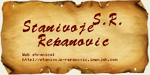 Stanivoje Repanović vizit kartica